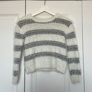 Lucky Brand Fuzzy Striped Long Sleeve